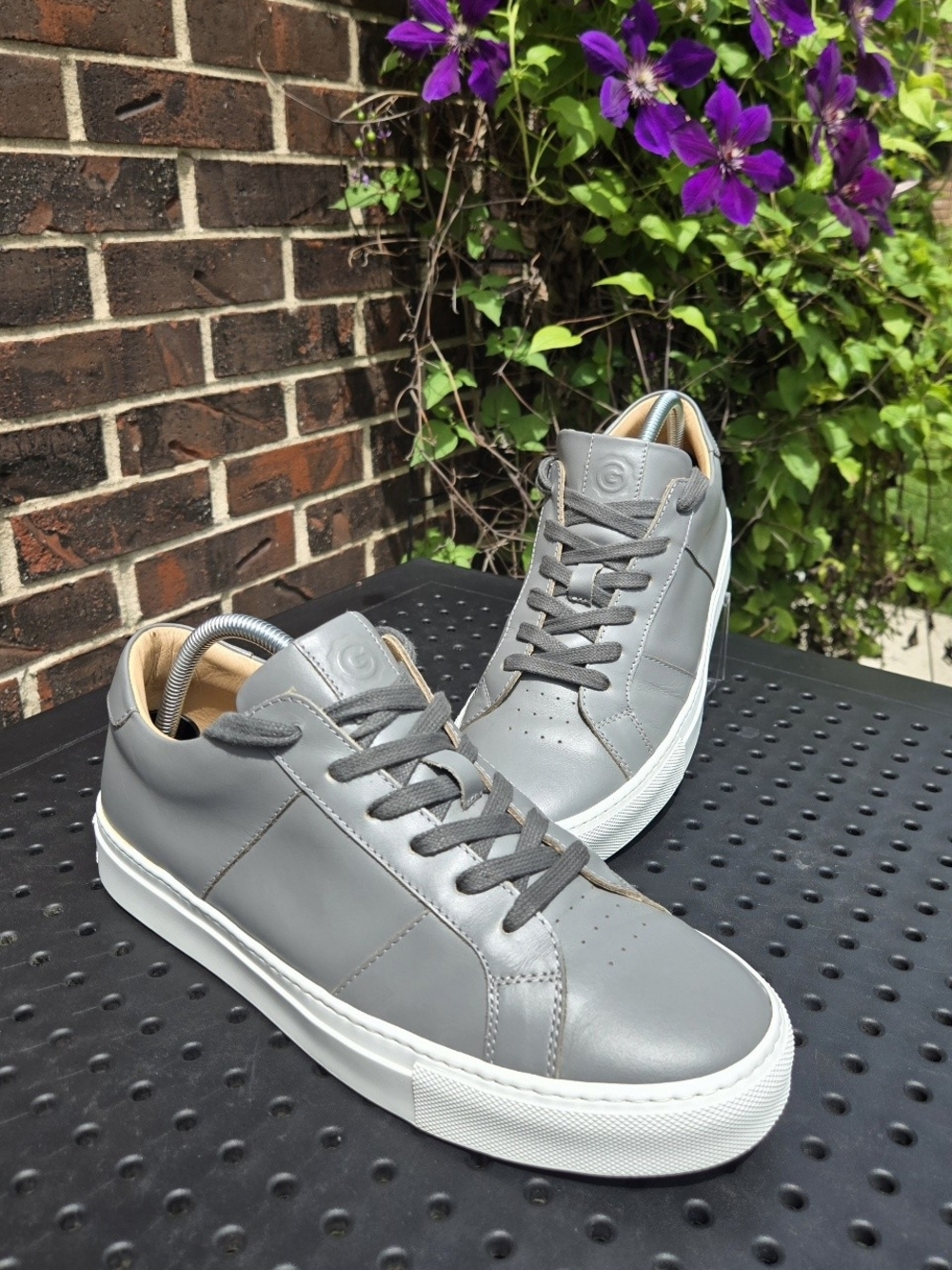 GREATS Brooklyn Royale Men's Grey Leather Sneakers Size 9 US/42 EU Made In Italy